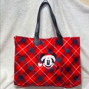 Disney Bnwt New Parks / Store Mickey Mouse Christmas Tote Bag